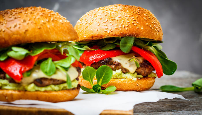 Hamburger med guacamole